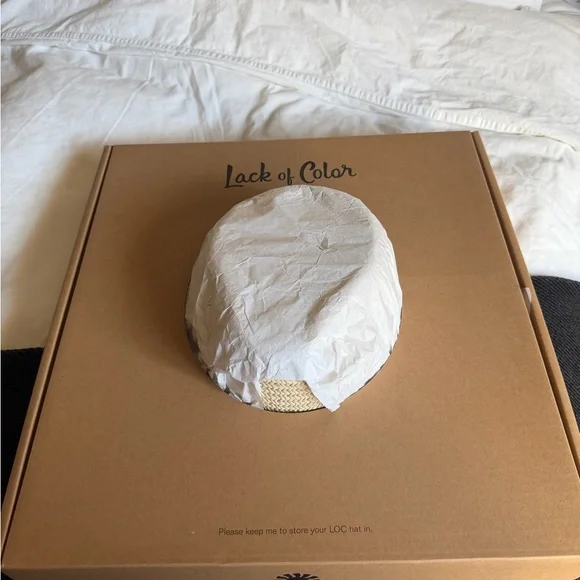 Lack Of Color Natural Straw Wide-Brim Fedora with Shell Trim - Picture 5 of 5